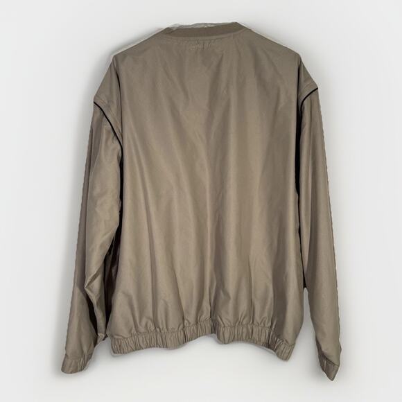 Grand Slam Golf Men’s Jacket XL Beige Wind Water Resist Zip Off Sleeves - Picture 4 of 5